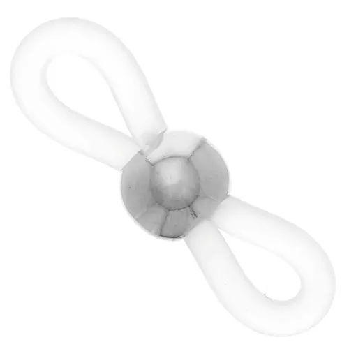 Laccetti per Occhiali  Bianco/Argentato x4