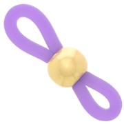 Laccetti per Occhiali Viola/Dorato x4
