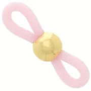 Laccetti per Occhiali  Rosa/Dorato x4