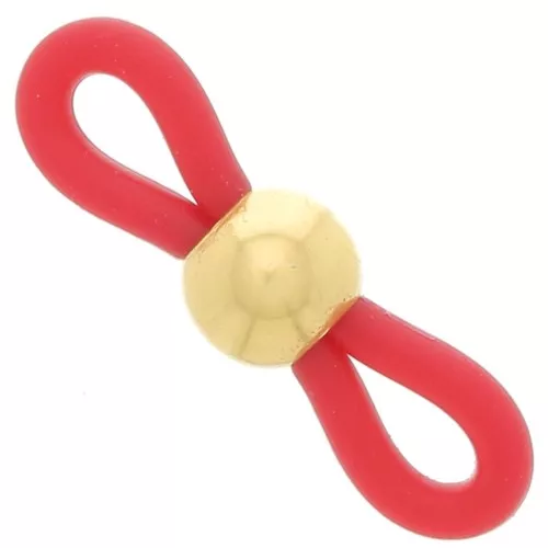 Laccetti per Occhiali Rosso/Dorato x4