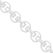 Catena maglia Fantaisie disques évidés 4 mm in Argento 925 x50cm