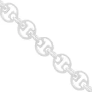 Catena maglia Fantaisie disques évidés 4 mm in Argento 925 x50cm