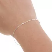 Catena maglia forzatina con tubi 1.2 mm in Argento 925 x50cm