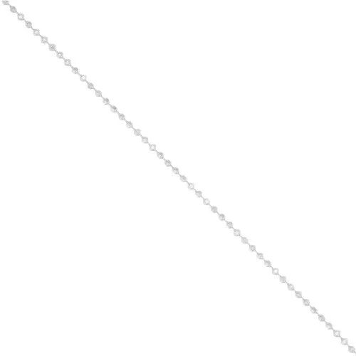 Catena maglia pallina diamantata 0.95 mm in Argento 925 x50cm
