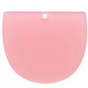 Pendente mezza-luna in acetate mat 29x34 mm - Rosa chiaro x1