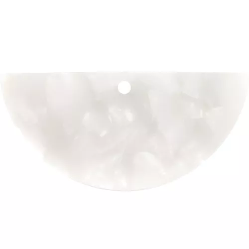 Pendente mezza-luna in acetate 15x30.5 mm -Tartaruga - Bianco madreperlax1