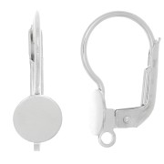 Monachelle 17 mm per cabochon 6 mm con anello chiuso - Argento 925 x2