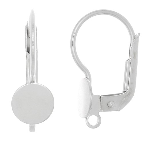 Monachelle 17 mm per cabochon 6 mm con anello chiuso - Argento 925 x2