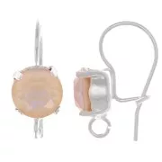 Ganci porta cabochon con anello aperto 1028-1088 8 mm - Argento x2