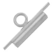 Terminale per tessitura di perline 10 mm - Rodio x1