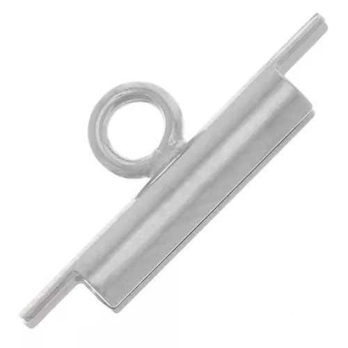 Terminale per tessitura di perline 10 mm - Rodio x1