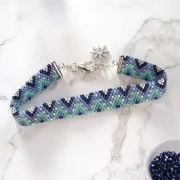 Terminale per tessitura di perline 10 mm - Rodio x1