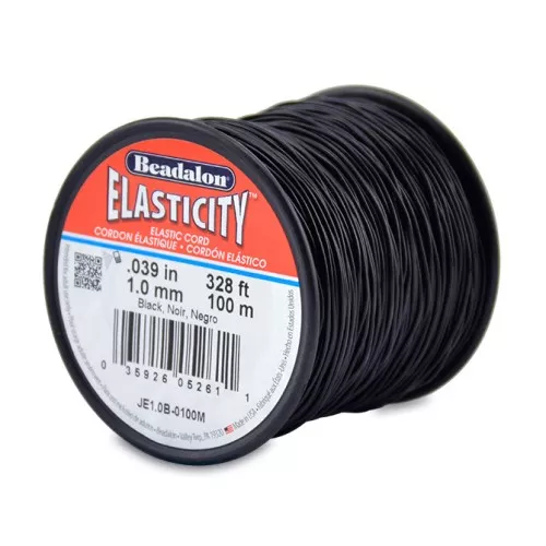 Elasticità 1 mm - Nero x100m