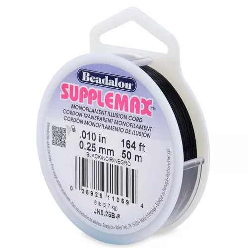 Filo nylon invisibile - illusion cord Supplemax 0.25 mm Nero x50 m