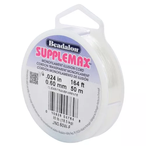 Filo nylon invisibile - illusion cord Supplemax 0.60 mm Trasparente x50 m