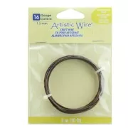 Filo di rame Artistic Wire 1.3 mm filo per artigianato- rame anticato x3m