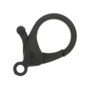 Chiusura a moschettone in acrilico 25mm - Nero x1|raw }}