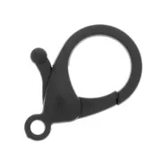 Chiusura a moschettone in acrilico 25mm - Nero x1