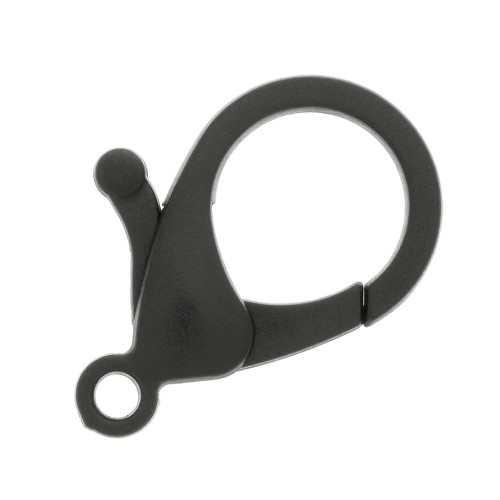 Chiusura a moschettone in acrilico 25mm - Nero x1