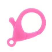 Chiusura a moschettone in acrilico 25 mm - Fucsia x1