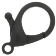 Chiusura a moschettone in acrilico da 36mm - Nero x1|raw }}