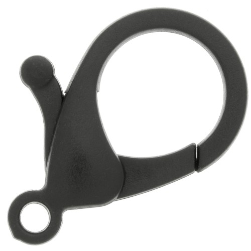Chiusura a moschettone in acrilico da 36mm - Nero x1