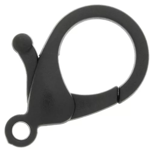 Chiusura a moschettone in acrilico da 36mm - Nero x1