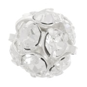 Palla Strass mm. 8 argentata Crystal|raw }}
