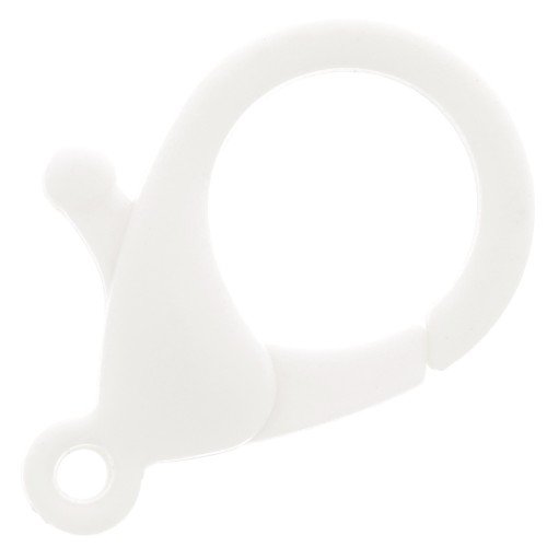 Chiusura a moschettone in acrilico da 36mm - Bianco x1