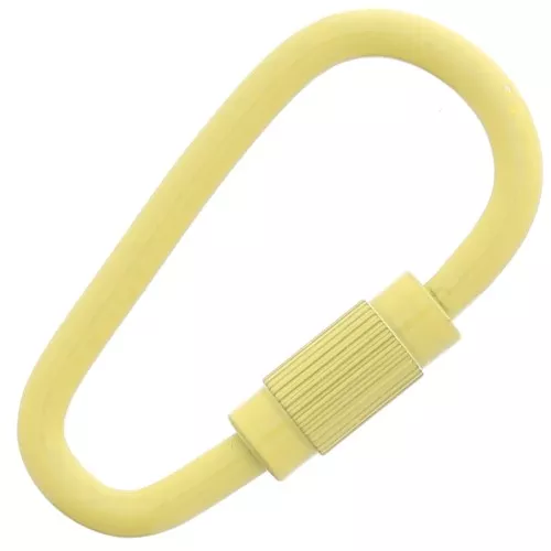 Chiusura a vite ovale 27x15 mm - Giallo x1