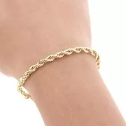 Catena maglia Corda 4 mm - Dorato x1m