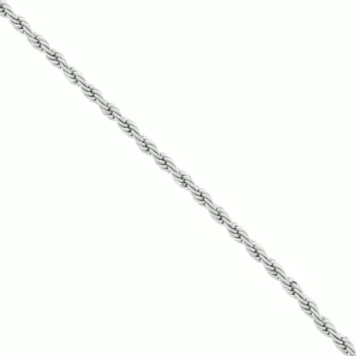 Catena maglia corda 4 mm - Rodio x1m