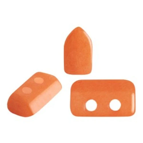 Perle in vetro Piros® di Puca® 2x5 mm Opaque Apricot x10g