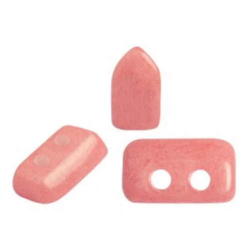Perle in vetro Piros® di Puca® 2x5 mm Opaque Indian Peach x10g