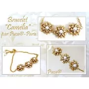 Perle in vetro Piros® di Puca® 2x5 mm Opaque Indian Peach x10g