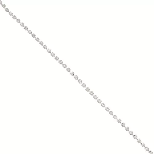 Catena strass in cristallo tagliato 2.10 mm Argentato - Crystal x50cm