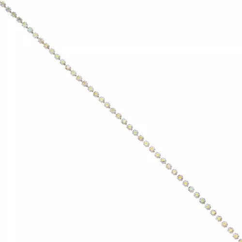 Catena con chiusura di cristallo da 4 mm, catena da 10 metri [argento minerale] 636939374983