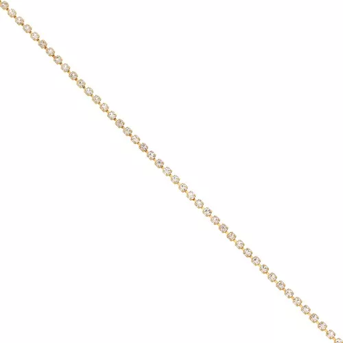 Catena strass in cristallo tagliato 2.10 mm Dorato - Crystal x50cm