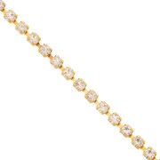 Catena strass in cristallo tagliato 2.10 mm Dorato - Crystal x50cm