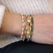 Perline rotonde Heishi - Dischi piatti forati 3 mm - Placcato oro x25