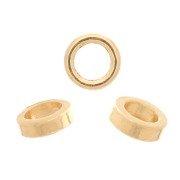 Perline rotonde Heishi - Dischi forati piatti 2 mm - Placcati in oro x50