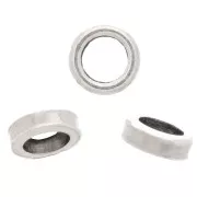 Perline rotonde Heishi - Dischi forati piatti 3 mm placcatura argento antico x25