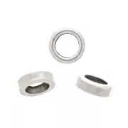 Heishi perline rotonde - dischi piatti forati da 2 mm placcatura argento antico x50