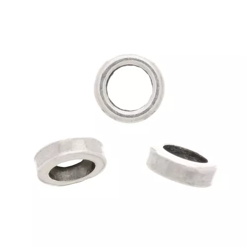 Heishi perline rotonde - dischi piatti forati da 2 mm placcatura argento antico x50