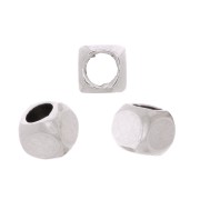 Perline cubiche 2.5 mm - Placcatura in argento antico x10|raw }}