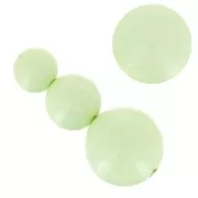 Assortimento di 26 perle tonde 8-10-14 mm e 2 cabochon in resina - Verde pastello
