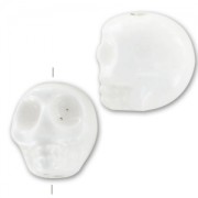 Teschio in ceramica mm. 13x11 mm Bianco x1