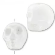 Teschio in ceramica mm. 13x11 mm Bianco x1