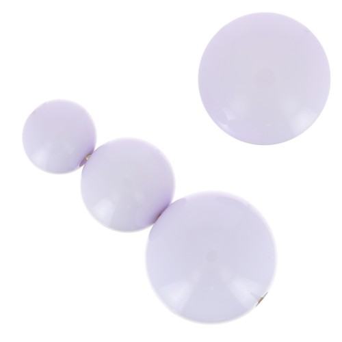 Assortimento di 26 perle tonde 8-10-14 mm e 2 cabochon in resina - Parma