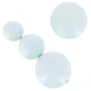 Assortimento di 26 perle tonde 8-10-14 mm e 2 cabochon in resina - Blu chiaro